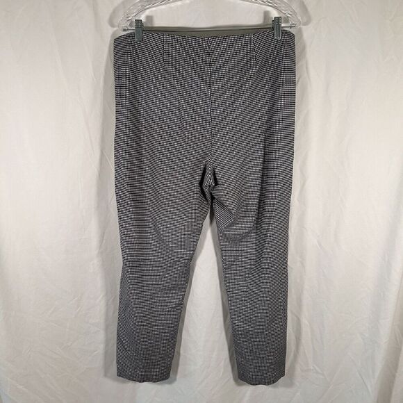 Chico's Dress Pants Women's 3 / 16 Petite Black White Elastic Waist High Rise - Picture 7 of 9